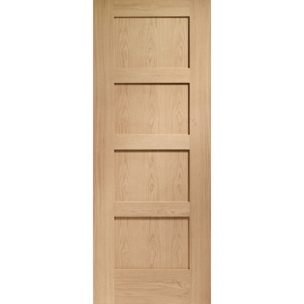 Internal Pre-Finished Oak Shaker 4 Panel Door